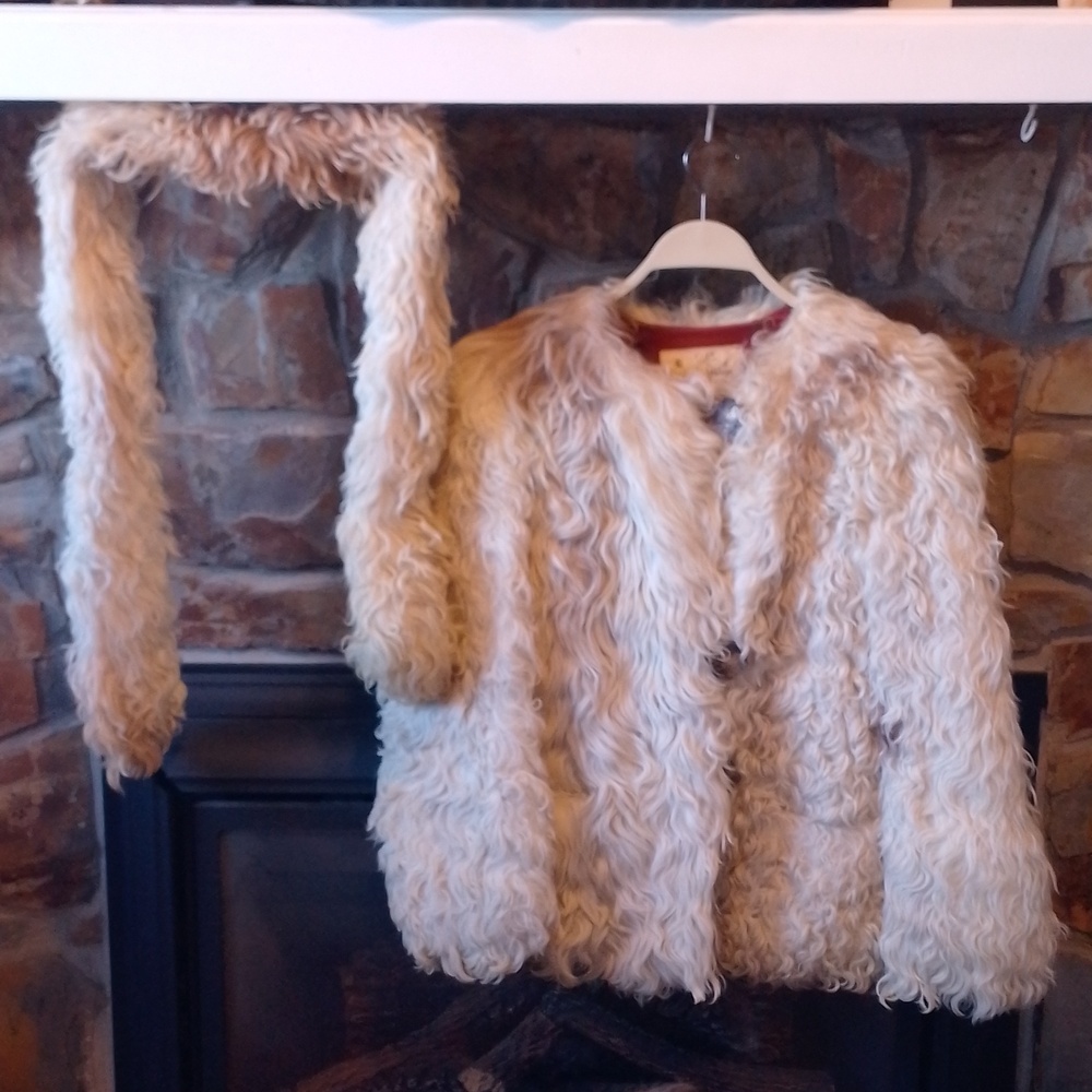Rare Long-haired Raw Sheep Wool Jacket And Scarf Inuk Inuit 2009 - Picture 8 of 16